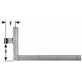 Pollmann - Tor-Winkelband, 17,schwer, f. Dornst.20mm, H 400 x L 800mm, hell verzinkt