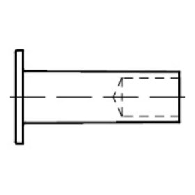 Niet für Brems- und Kupplungsbeläge DIN 7338 Form B Kupfer blank ø3x 8mm