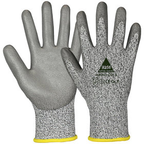 Hase Safety Gloves - Schnittschutzhandschuh, Kat. II, grau/grau, Größe 10