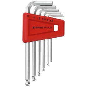PB Swiss Tools - Winkelschraubendreher-Satz 6-teilig 1,5-5mm Kugelkopf