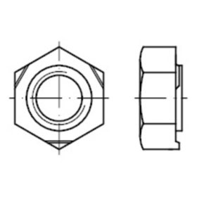 Sechskant-Schweißmuttern, DIN 929 Edelstahl A4 blank M 6