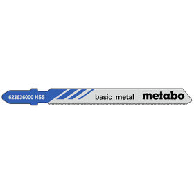 metabo® - 5 Stichsägeblätter "basic metal" 66/ 0,7 mm, HSS (623636000)