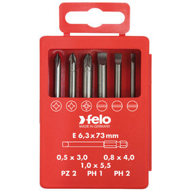 FELO - Profi Bitbox 73 mm, 6-teilig SL, PZ, PH