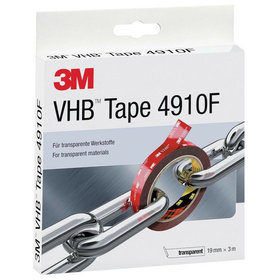 3M™ - Doppelseitiges Klebeband 4910F 19mm x 33mx1mm hochtransparent