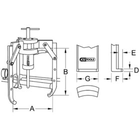 KSTOOLS® - Universal-Abzieher 3-armig, 20 t, 270mm