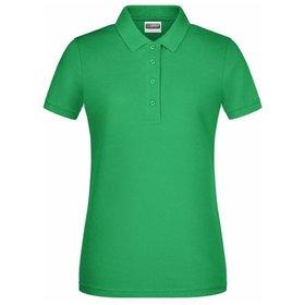 James & Nicholson - Damen Basic Poloshirt 8009, farn-grün, Größe L