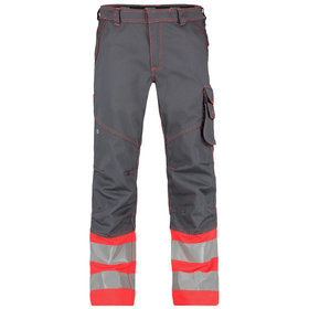 Dassy® - Phoenix Warnschutzhose, zementgrau/neonrot, Schrittlänge Plus, Größe 53