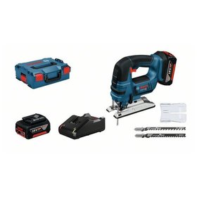 Bosch - Akku-Stichsäge GST 18V-LI B, L-BOXX 136, 2 x Li-Ion-Akku 4,0 Ah, Stichsägeblatt (06015A6106)