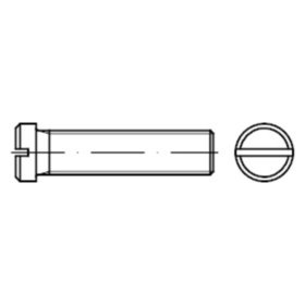 Flachkopfschraube Schlitz/kleinem Kopf DIN 920 Stahl 4.8/5.8 galvanisch verzinkt M4 x 10mm