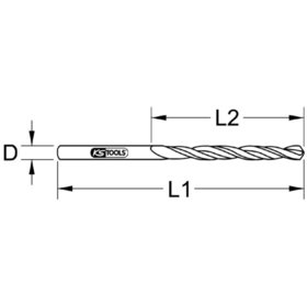 KSTOOLS® - Spiralbohrer HSS-G lang ø2,5mm, 10er Pack