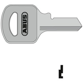 ABUS - Schlüsselrohling, 55/40, 747/40, 54TI/40, halbrund, Messing neusilber