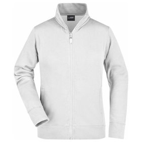 James & Nicholson - Damen Sweatjacke JN052, weiß, Größe L