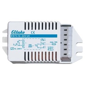 Eltako - Stromstoßschalter 12-24VU 10A 250V AP T28mm mech.Schalt