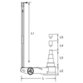 KSTOOLS® - Lufthydraulischer Wagenheber 40 t / 20 t, 600mm