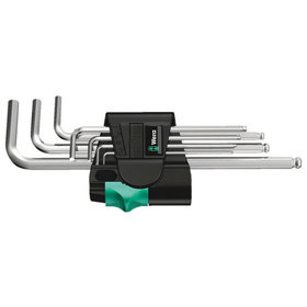 Wera® - 950/7 Hex-Plus 1 Winkelschlüsselsatz, metrisch, gestellverchromt, 7-teilig