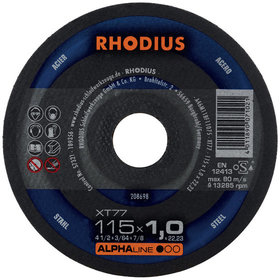 RHODIUS - Trennscheibe XT77 115x1,0mm gerade