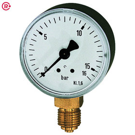 RIEGLER® - Standardmanometer, Kunststoffgehäuse, G 1/4" unten, 0-1,6 bar, Ø 63