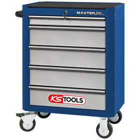 KSTOOLS® - MASTERline Werkstattwagen, mit 5 Schubladen blau/silber