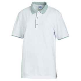 Leiber - Poloshirt Unisex weiß/silber 08/2742/0129, Größe L