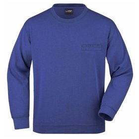 James & Nicholson - Herren Sweatshirt mit Brusttasche JN924, königs-blau, Größe XXL