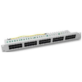 equip - Patchpanel, 19", 1HE, Cat-3, Anzahl Ports 50, lichtgrau