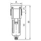 RIEGLER® - Filter »G« mit Metallbehälter, 5 µm, BG 600, G 1", Ablass: VA