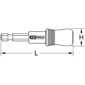 KSTOOLS® - 1/4" EDELSTAHL Schnellwechsel-Bithalter, 65mm