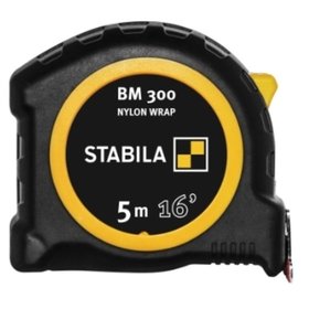 STABILA® - Taschenbandmaß BM 300, 5 m (16'), doppelseitige cm/inch-Skala, SPIKES-Haken