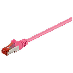 Dönges - Patchkabel Cat. 6, 2x RJ45 mit S/FTP, 0,5 m, magenta