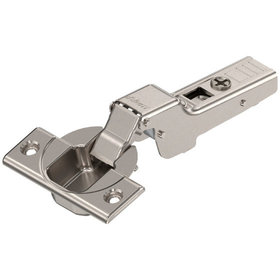 Blum - CLIP top Standardscharnier 110°, Mittelanschlag, ohne Feder, Topf: Schrauben, vernickelt