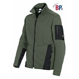 BP® - Strickfleecejacke 1876 617 olivgrün/schwarz, Größe M