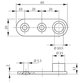 BKS - Stangenführungsplatte B 9019,für Rundstange,60x20mm, silber vz