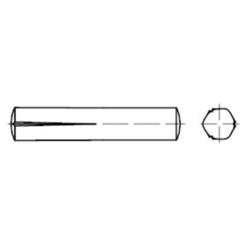 Passkerbstift DIN 1472 Stahl blank ø4 x 10mm