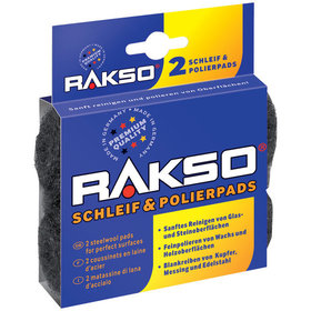 RAKSO - Stahlwolle-Schleifkissen grob, 2er-Pack SB