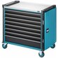 HAZET - Werkstattwagen Assistent 179NXXL-8D/3, Schubladen, flach: 7 x 81 x 870 x 522mm, Schubladen, hoch: 1 x 166 x 870 x 522mm