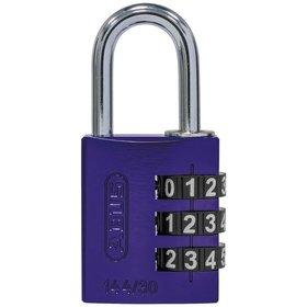 ABUS - AV-Zahlen-Vorhangschloss 144/30 Lock-Tag, Aluminium, lila