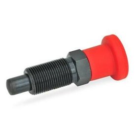 Ganter Norm® - 817-4-6-B-RT Rastbolzen, Stahl, mit rotem Knopf