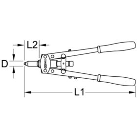 KSTOOLS® - Universal-Nietzange, 510mm