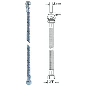 SANITOP® WINGENROTH - Anschlussrohr-flex.500mm chrom Verschraub. 10mm