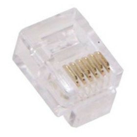 Modular-Stecker, RJ12 6(6), transparent, 100 Stück