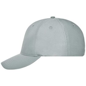 James & Nicholson - 6 Panel Workwear Colour Cap MB6235, grau, Einheitsgröße