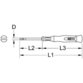 KSTOOLS® - 4 in 1 Feinmechanik-Schraubendreher für Schlitzschrauben, 130mm