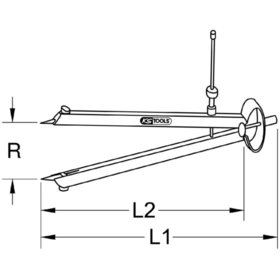 KSTOOLS® - Präzisions-Feder-Spitzzirkel mit auswechselbaren Spitzen, 240mm