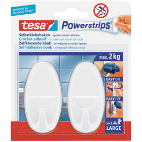 tesa® - Powerstrips Haken Large Oval weiss
