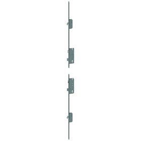 WINKHAUS - Mehrfachverriegelung FG20701,ein-/zweiflügelig, Typ M1,Profilzylinder gelocht 92/8, Dornmaß 55, Flachstulp 20 x818, silberfarbig, Drückerhöhe175