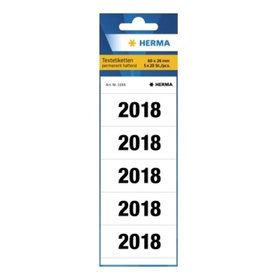 HERMA - Jahresschild 2018 1698 60x26mm weiß 100er-Pack