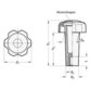 Ganter Norm® - 5332-50-M10 Sterngriffe mit verlängerter Nabe