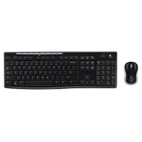 logitech® - Tastatur-Maus-Set MK270 920-004511 cordless USB schwarz
