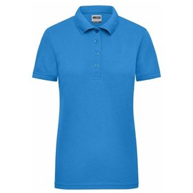 James & Nicholson - Damen Workwear Poloshirt JN829, aqua-blau, Größe XL