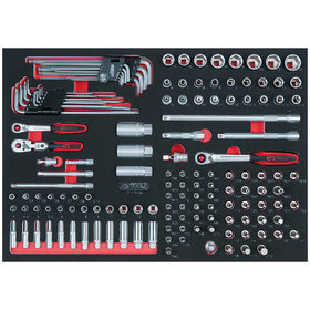 KSTOOLS® - SCS 1/4" + 3/8" Steckschlüssel-Satz, 144-teilig, in 1/1 Systemeinlage